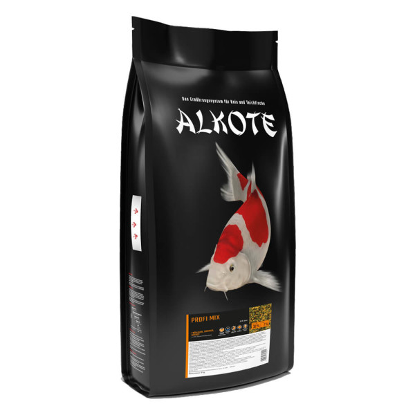 Premium Koifutter 13,5 kg / 6 mm  ALKOTE - Profi Mix energiereiches Hauptfutter - ab 8&deg;C Koi Teich