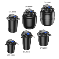 CPU 50000 Bio Druckfilter Teich 80.000 Liter inkl.55 Watt UVC Klärer mit automatischer Reinigung